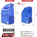 dbest products Bigger Trolley Dolly, Blue Shopping Grocery Foldable Cart