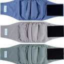 Paw Legend Washable Dogs Diapers Male Dog Belly Bands for Male Dogs Diapers Reusable Puppy & Doggie Diapers Male (3 Pack, Large)