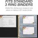Samsill Recipe Card Page Protectors for 8.5 x 11 Recipe Binder, 4 x 6 Pockets, 2 Pockets, 50 Count, Recipe Book Pocket Page Refill Sheets, Side Margin Loading, for 8.5 x 11 Standard 3 Ring Binders