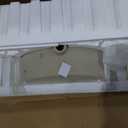 wonline 36" Wall Mounted Bathroom Vanity Set Two Drawers Storage Cabinet with Ceramic Vessel Sink Combo Chrome Faucet White