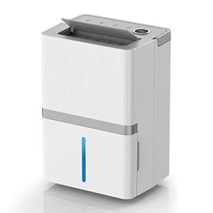 HUMILABS Dehumidifier for Basement, 75 Pint Smart Home Dehumidifier with Drain Hose and 180 OZ Large Water Tank, Up to 4500 Sq. Ft, 24H Timer, Auto Defrost Function, Low Noise, Energy Saving