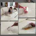 Sectional Couch Covers, Wear Resistant Stretch Sofa Covers Washable Soft Couch Cushion Covers Anti Slip Furniture Protector Sofa Slipcovers for Pets (1 Piece Back Couch Cover, Ivory)