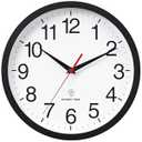 Atomic Wall Clock, Modern 12 Inch Battery Operated Wall Clocks, Analog Clock for Living Room, Office, Home, Bedroom, Kitchen, Bathroom(Black)