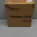 TIPGO Slim Bathroom Trash Can with Lid Soft Close, Step Pedal, 6 Liter / 1.6 Gallon Stainless Steel Trash Bin, Small Garbage Cans for Bedroom, Office, Kitchen (White)