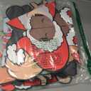 Soaoo 3 Pcs 36" Christmas Yard Sign Snowman Santa Claus Reindeer Photo Props Xmas Outdoor Decorations Large with Stakes Holiday Face Photo Cutout Decorations for Yard Lawn Garden Xmas Gifts