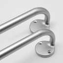 Blackout Curtain Rod 88-120, 3/4 Inch Curtain Rods for Windows Adjustable, Wrap Around Heavy Duty Telescoping Curtain Rods for Bedroom, Living Room, Silver, 2 Packs