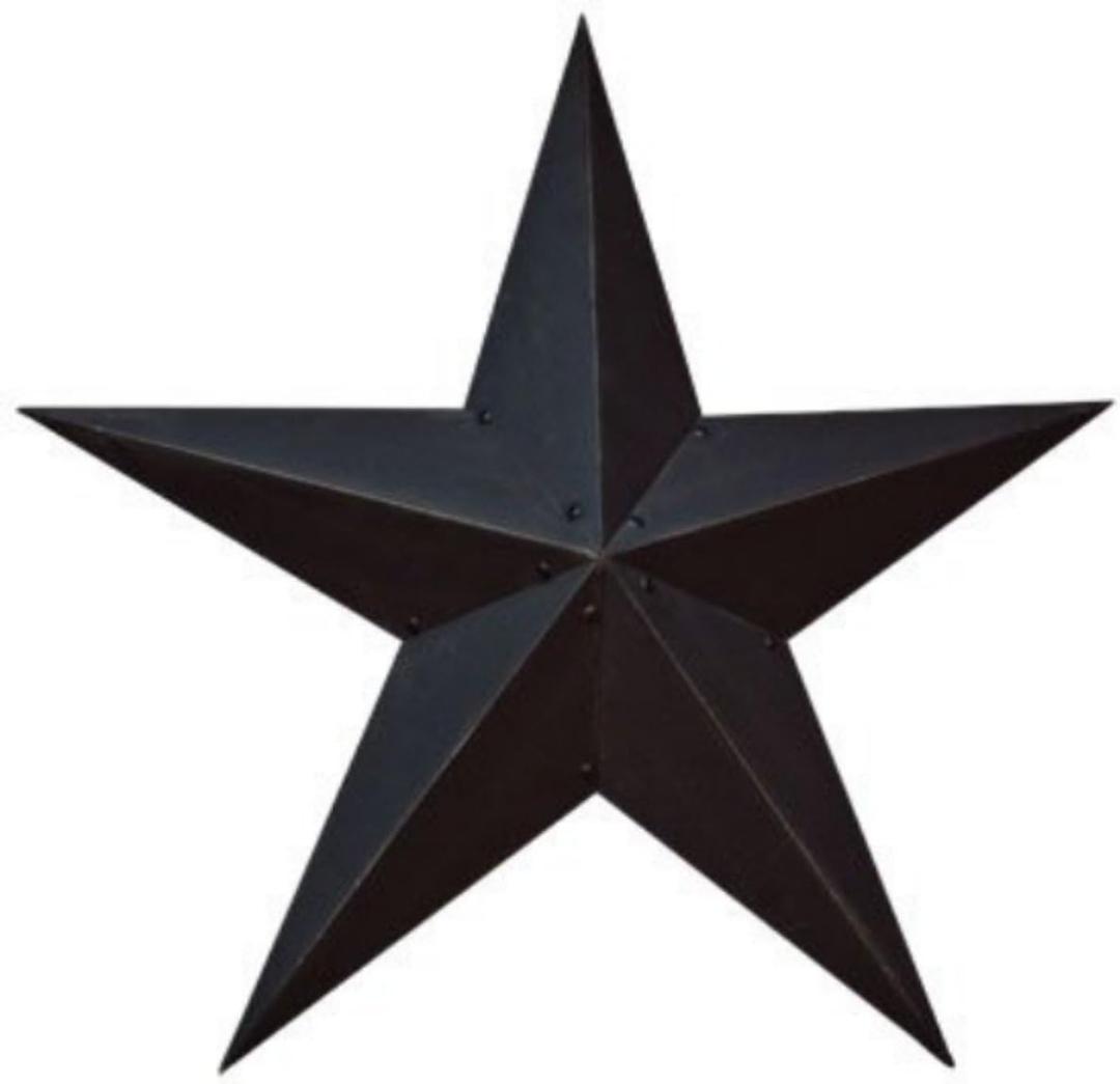 CWI Gifts Metal Barn Star - 48 inch Galvanized Hanging Star - Farmhouse Wall Decor - Black