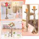 Rtteri 24 Pcs 20 Inch Tall Wedding Flower Stand Wedding Centerpieces for Table Metal Centerpiece Stand Flower Vase Floral Arrangement Holders for Reception Birthday Party Hotel Home Decoration (Gold)