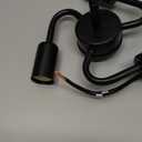 Crystal Ceiling Lights 12 Inch Modern Semi Flush Mount Ceiling Light Fixture,Farmhouse Rustic Black Chandelier for Bathroom Corridor Entrance Kitchen Dining Room Living Room Foyer(3 Light)