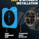 2 x Orzero (3 Pack) Tempered Glass Watch Screen Protector Compatible for Samsung Galaxy Watch 8 Classic 46mm, Protector De Pantalla with Auto Alignment Tool 9 Hardness HD Anti-Scratch Bubble Free