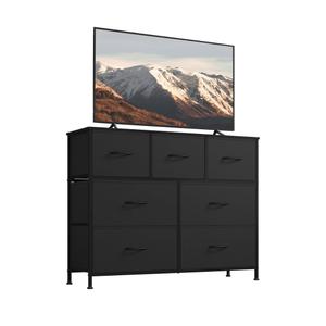 WLIVE Dresser for Bedroom, 7 Drawers, TV Stand, Black
7 roomy fabric drawers, Fits TVs up to 45 inch, Bedroom or living room, Wide storage design, Chest of drawers