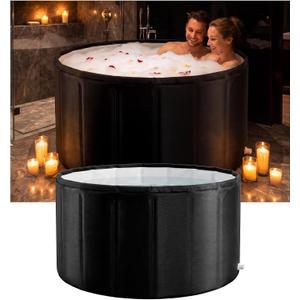 Portable Bathtub for Adults 41.3x26" Foldable Ice Bath Tub for Shower Bathroom Collapsible Cold Plunge Bathtub