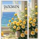 24x36 Poster Frame 2 Pack, Textured White Solid Wood Picture Frame, Wall Hanging