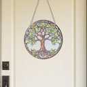 HOTIYOK Tree of Life Acrylic Window Hangings Big Tree Stained Glass Panels Window & Wall Decor for Indoor/Outdoor, Ideal Housewarming Gift Home Decor for Mom Grandma Wife Teacher