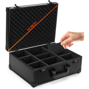 Storage Lock Box -16x 12 x 6.5 Inch Large Combination Lock Boxes for Important Document Collection Organizer- Lockable Safe Storage Box Medicine Box, Lockable Boxes for Personal Items