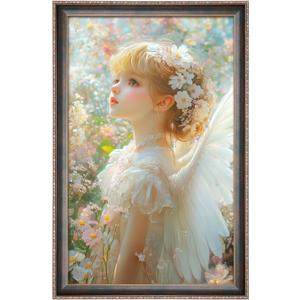 16x24 Frame Vintage Green, Ornate 24x16in Picture Frame with Floral Trim, for 16 x 24inch Gallery Photo Pic with HD Plexiglass, 1.6in Widen 0.8in Thick, Horizontal Vertical Wall Display