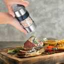 ROMER & BECHTEL 3-In-1 Manual Salt And Pepper Grinder, Adjustable Manual Spice Grinder Ceramic Burr Grinder With Stainless Steel, Refillable & Transparent