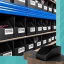 Fuyoooo 30 Pack 12 x 6 x 4. 5 Inches Cardboard Storage Bins Open Top Bin Boxes Corrugated Shelf Organizer Bins for Pantry, Parts, Garage, Snacks, Bottles, Cans or Warehouse Home Cubby, Black