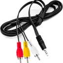 Love Your 10FT 3.5mm TRRS to 3 RCA Stereo Audio Video AUX Cable, Camcorder AV Video Output Cable 1/8" to 3 RCA Cord