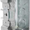 Hubbell-Raco 662 1-7/8-Inch Deep, 1/2-Inch End Knockouts, Wood/Metal Stud Bracket Welded 4-Inch by 2-Inch Handy Box, Steel,Gray