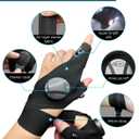 Wizstar LED Flashlight Gloves, Gifts for Men Boyfriend Him Husband, Christmas Birthday Father Dad Gift, Stocking Stuffer Cool Gadgets Finger Lights with Toggle Switch for Camping Fishing Repairing
