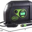Slime 40088 Tire Inflator, Portable Car Air Compressor, Inflate Right Automatic Shut Off, with Digital 99 psi Display, Long Hose and LED Light, 12V, 6 min inflation