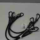 GOEASY0312 Carabiner Bungee Cords with Hooks Heavy Duty - 18" Elastic Bungee Cords With Carabiner Hooks 200 LBS Max Break Strength, UV Resistant for Camping, Tarps, Bike Rack, Tent, Car - 4pcs (Black)