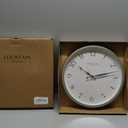 12 Inch Small Modern Farmhouse Wall Clock, Non Ticking Silent Clock, Modern and Vintage (Morning Silver)