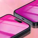 2 Pack Privacy Screen Protector for iPhone 17 Air Anti-Spy Tempered Glass Gradient Colorful 17Air Mirror Effect Full Coverage Anti-Bluelight Anti-Bubble Alignment Frame 6.5 Inch (Pink)