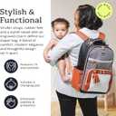 Itzy Ritzy Diaper Bag Backpack Large Capacity Boss Plus Baby Backpack Diaper Bag Featuring 19 Pockets, Changing Pad, Stroller Clips, and Comfortable Straps (Coffee & Cream)