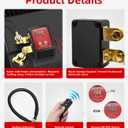 250A 12-24V Remote Battery Disconnect Switch with Extra Negative Battery Cable Led Voltage Display Car Anti Theft Kill Switch Automatic Battery Shut Off Switch