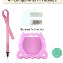 Silicone Case for Tamagotchi Paradise Electronic Pets | Screen Protector and Lanyard for Tamagotchi Paradise Virtual Pet Accessories (Pink)