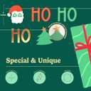 3 x HOUSE OF PARTY Christmas Banner - "HO HO HO" Christmas Sign, Festive Santa Claus & Christmas Tree Garland for Holiday Decorations, Xmas Party Office Supplies for Mantel & Wall Decor, Reusable (Style 1)