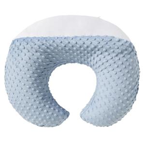 Nursing Pillow and Positioner Breastfeeding and Bottle Feeding, Propping Baby, Tummy Time, Sitting Support for Baby Boy Baby Girl, with Removable Dots Cover (Blue)