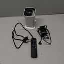 Mini Projector, Portable Projector 4K & Full HD 1080P Support, 270 Rotation Outdoor Projector, Movie Projector Compatible with Smartphone, TV Stick, Laptop, PS4, HDMI, USB (Ivory)