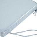 Patio Chair Cushion 18"x18"x2.5" for Patio Furniture, 2 Pack, Indoor/Outdoor Waterproof Square Corner Seat Cushion with Ties, Chair Pads for Garden Dining Office Sofa-Frost Blue