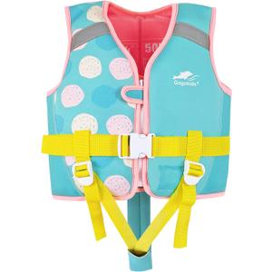 Gogokids Toddler Swim Vest, Kids Float Jacket with Adjustable Strap, Child Swimming Pool Vest for Swimming Learning (Small, Green+Yellow Dots)