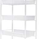 JANE EYRE 5-Tier Rolling Utility Storage Rack Cart on Wheels, Trolley Craft cart, Multi-Purpose Organizer Shelf, White