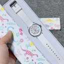 Kids Teens Watch Analog Girls Boys,50M Waterproof Stylish Watch for Children,Students with Soft Silicone Strap for Kids Teens Over 8 Years Old (White Round Small)