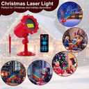 Treela Red Laser LED Light Projector Outdoor Star Projection LED Projector with Remote Waterproof Decorative Light for Garden Yard Party(Red Green Blue Color,Star)