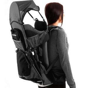 Hiking Baby Carrier Backpack - Toddler & Child Carrier
Includes diaper change pad, insulated pocket, and sun & rain hood to keep your child comfortable on the trail. Up to 40 lbs.