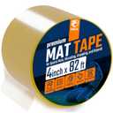 Clear Mat Tape 3 or 4 Inch 1, 2, 3 or 18 Pack Mat Tape for Wrestling Grappling Gymnastics Jiu Jitsu MMA Floor | Exercise Roll Out Mats Foam Tiles | Home Mats & Gym Floor Tape (1, 4 Inch)