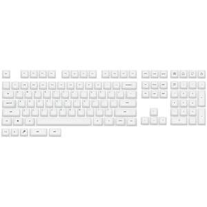 EPOMAKER AegisSil Keycap Set, Silicone Material, Cherry Profile, 113 Keys, 65%/75%/96%/Full Size, Custom Keyboard Keycaps Set for Cherry MX, Kailh, Outemu, Gateron Mechanical Gaming Keyboard (White)