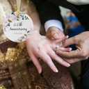 SIABERTERL 55th Anniversary Ornament 2025,55th Anniversary for Couple Parents,55 Years Anniversary Ceramic Ornament for Home Weddings with Ribbon and Love Color Gift Box