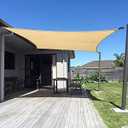 SUNNY GUARD Sun Shade Sail 8' X 16' Rectangle Sand UV Block Sunshade for Backyard Yard Deck Patio Garden Outdoor Activities and Facility