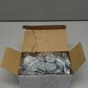 Zubebe 300 Pieces Plastic Hanukkah Gelt Coins Bulk Dreidel Menorah Star of Davids Design Coins for Hanukkah Party Favors Decorations, 6 Styles for Treasure Hunt Game(Silver)