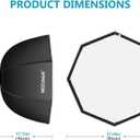 Neewer 37.5inches/95centimeters Octagon Softbox with Carrying Bag Compatible with Speedlite, Studio Flash, Portable Umbrella Soft Box for Photo Studio Portrait Product Photography