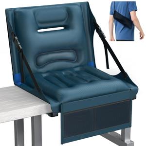 Portable Inflatable Stadium Seats with Back Support, Ergonomic Bleacher Chairs with Back and Cushion [Waterproof, Lightweight] with 2-in-1 Storage & Carry Bag, Ideal for Sports/Outdoor Event, No Metal