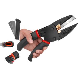 Multipurpose Heavy Duty Scissors All Purpose Utility Industrial Scissors - 6-in-1 Cutter with Safety Lock, Non-slip Handle, and Thread Trimming - Perfect for Soft Pipe, Fibre, Wood, Iron Wire, Box