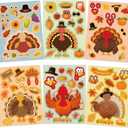 30 Pcs Make a Turkey Stickers Thanksgiving Crafts Make Your Own Sticker Thanksgiving Party Favors DIY Turkey Stickers Activities Decorations Classroom Teacher Reward